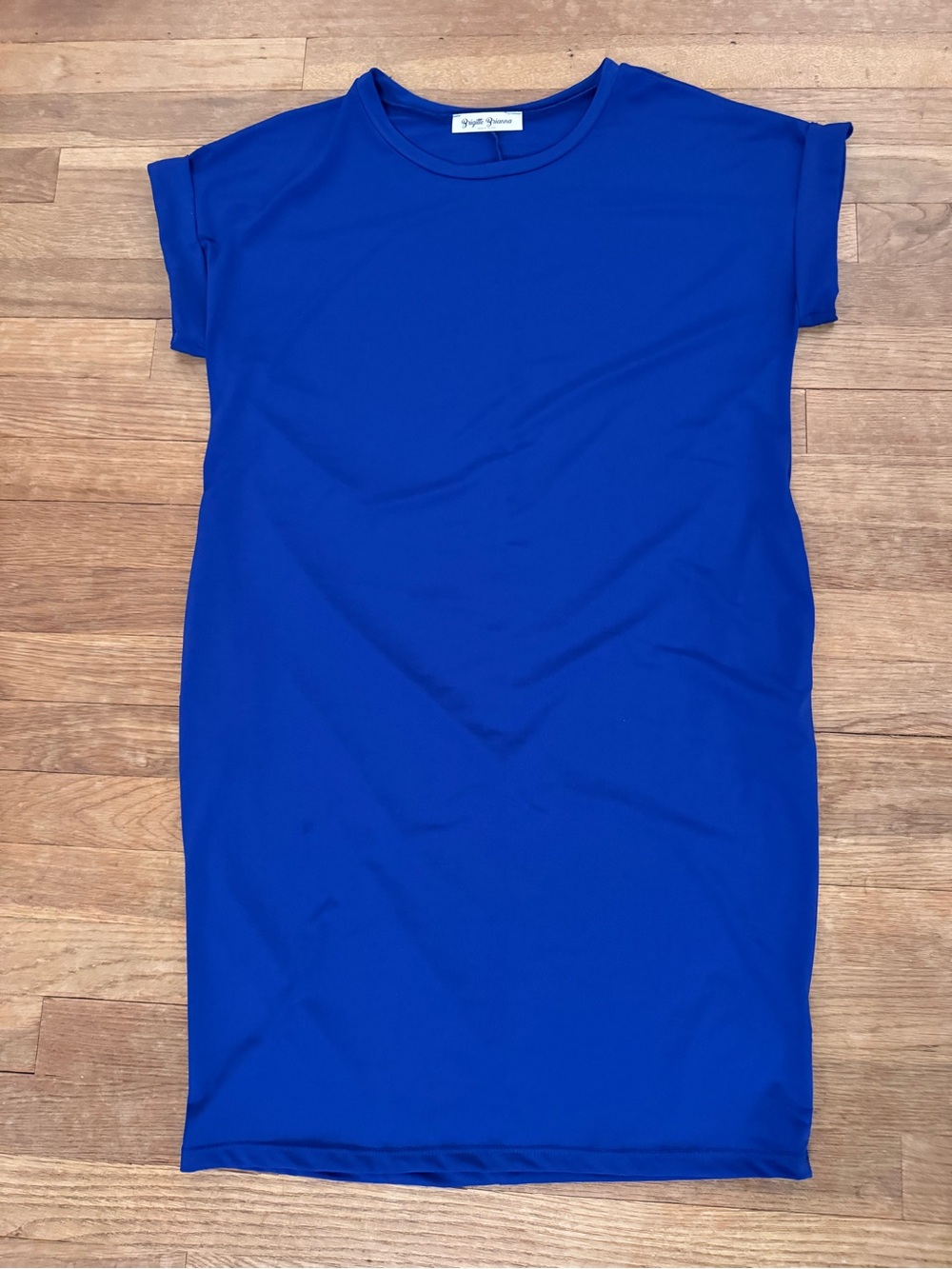 Brigitte Brianna Women's Blue Knee Length T-Shirt Dress - Size M
 b84
